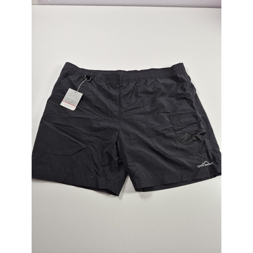 Eddie Bauer Amphib Swim Shorts Mens 2XL Black Lined Quick Dry Lightweight